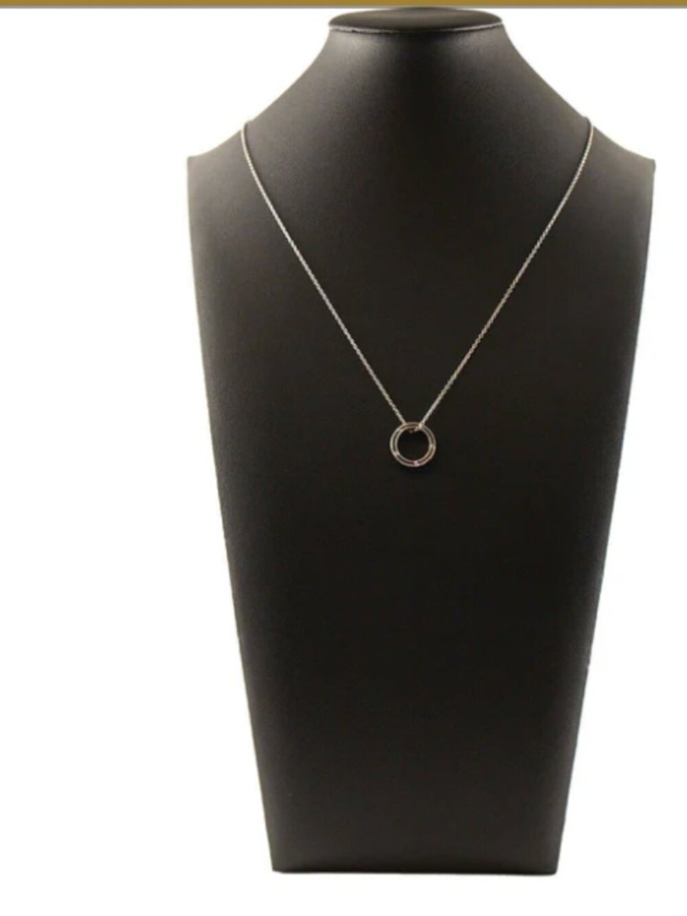 Damiani D.Side Small Diamond Circle Pendant Necklace 18K White Gold (Brad Pitt D